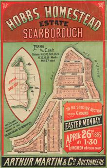 Poster Estate Map - Hobbs Homestead, Scarborough 1886